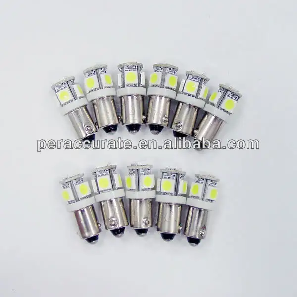 PA Pinball Colorful LED Light 5 SMD 5050 LED BA9S BAX9S T4W H6W 1895 1893 6.3V AC/DC Taiwan High Quality Product