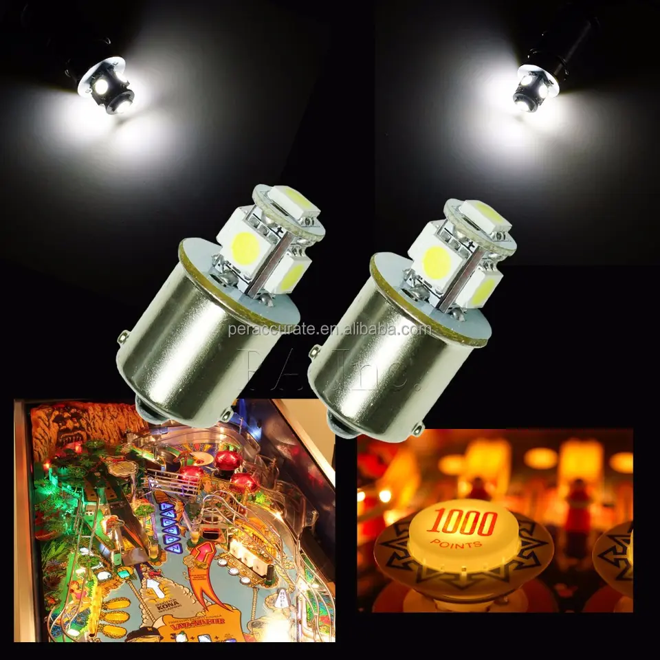PA For Pinball Game Machine 1156 Ba15s 5SMD 5050 LED Dashboard Light Lamp Bulb Colors 6.3V AC/DC - Image 5