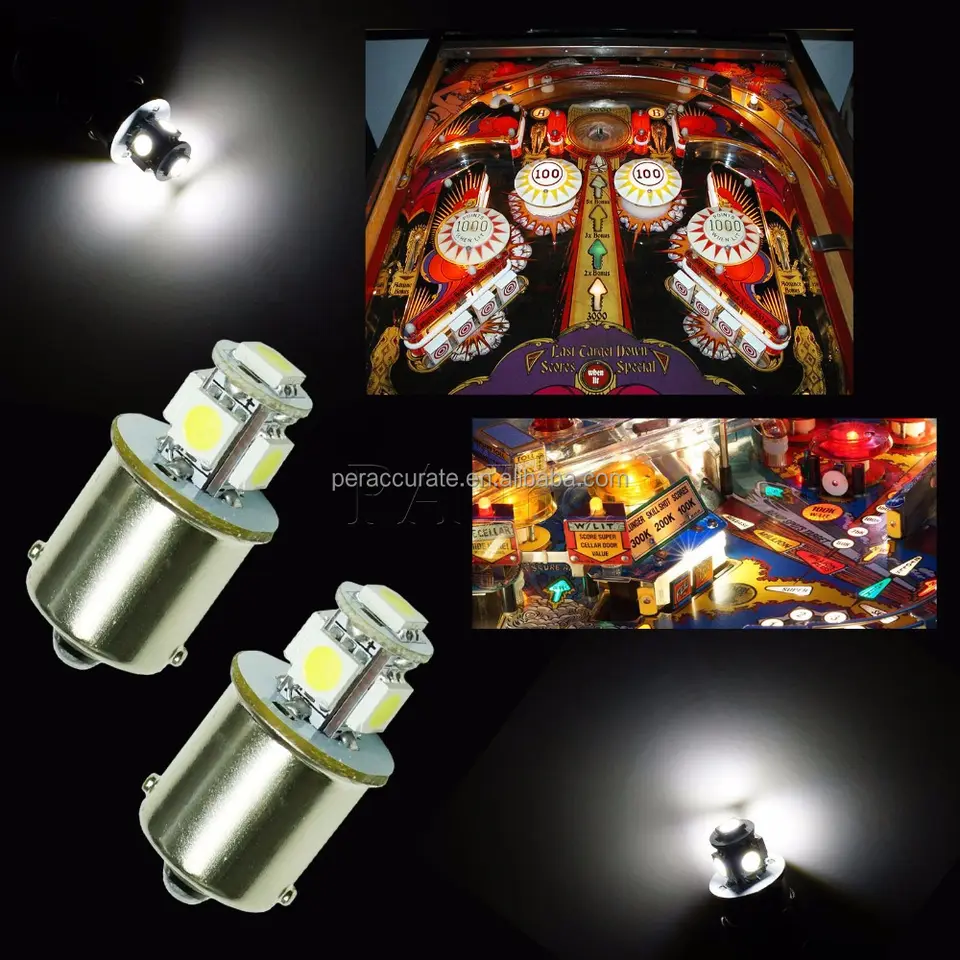 PA For Pinball Game Machine 1156 Ba15s 5SMD 5050 LED Dashboard Light Lamp Bulb Colors 6.3V AC/DC - Image 3