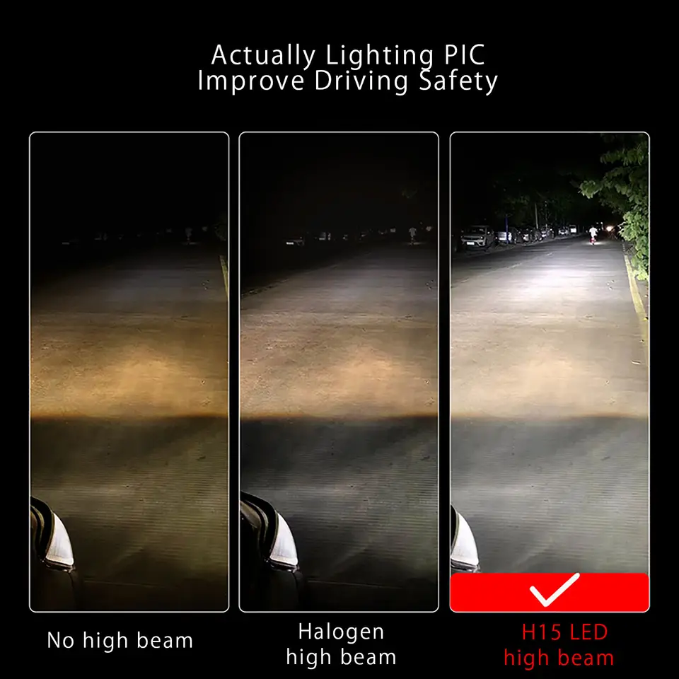 Generic LED Headlight H15 Canbus High Lumen 2600LM Compatilbe with MAZDA FORD:圖片 4