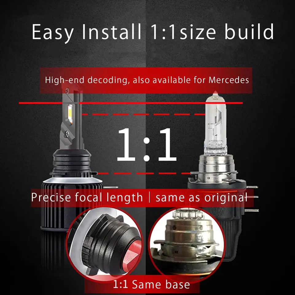 Generic LED Headlight H15 Canbus High Lumen 2600LM Compatilbe with MAZDA FORD:圖片 2