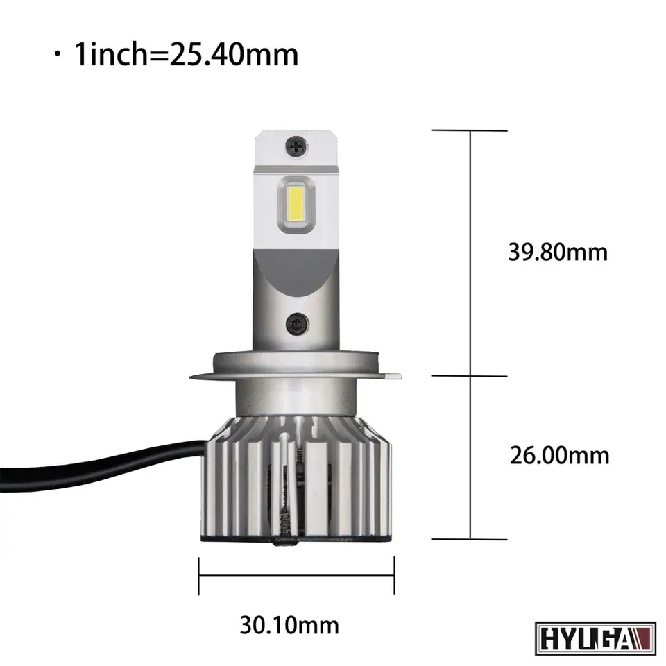 HYUGA HM3 Mini H7 H8 H11 LED Headlight 5735 CSP IP68 3000K 6000K - Image 2