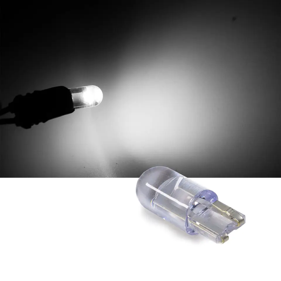 T10 LED Vehicle reversing light bulb 12V 194 168 W5W COB Glass White 6000K LED Instrument Lamp White HYUGA - Image 6