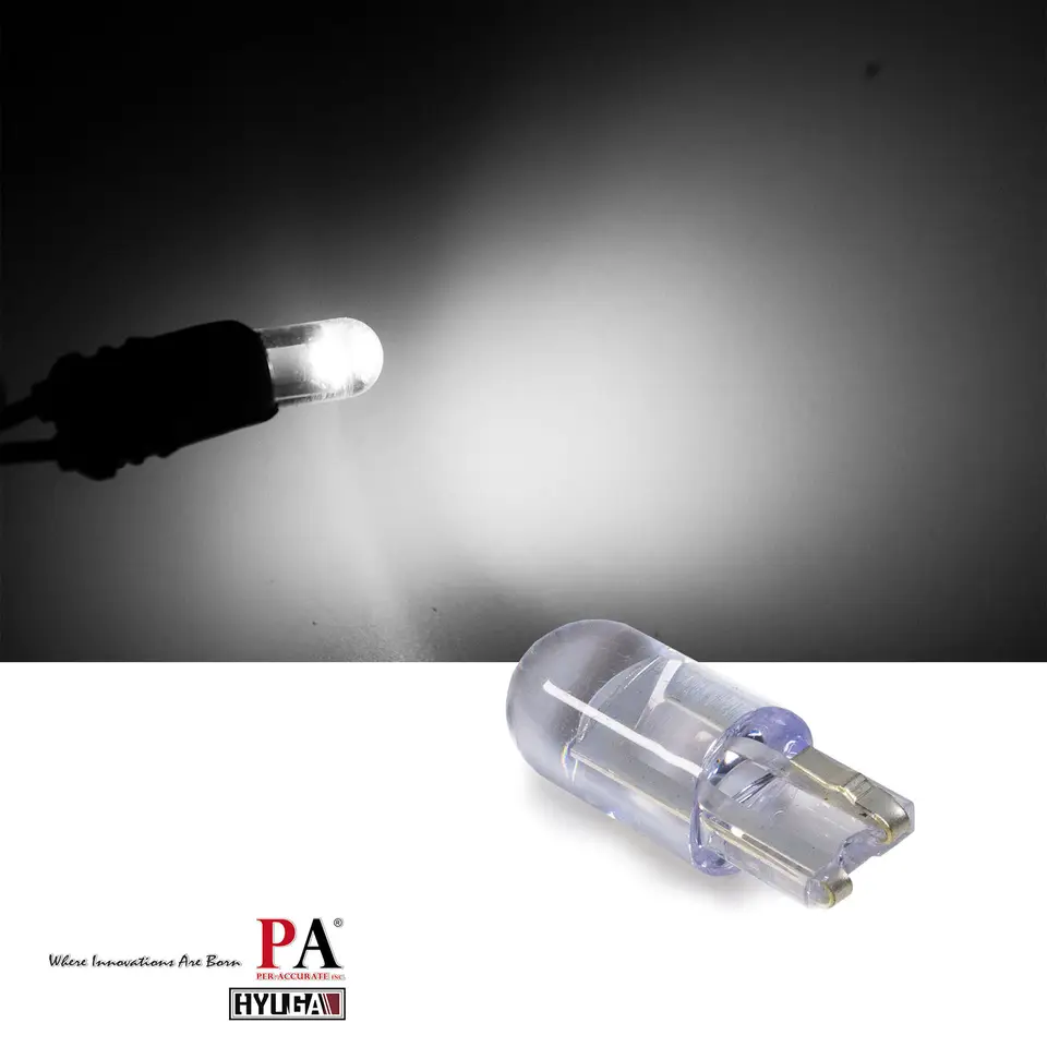 T10 LED Vehicle reversing light bulb 12V 194 168 W5W COB Glass White 6000K LED Instrument Lamp White HYUGA - Image 2