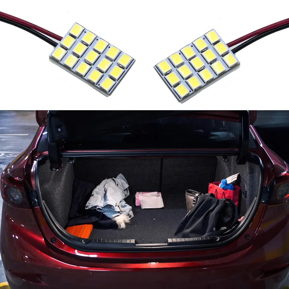 PA Board light 15SMD 2835 12V DC White High brightness for Car Automotive interior Dome Trunk Lamp Bulb - Image 5