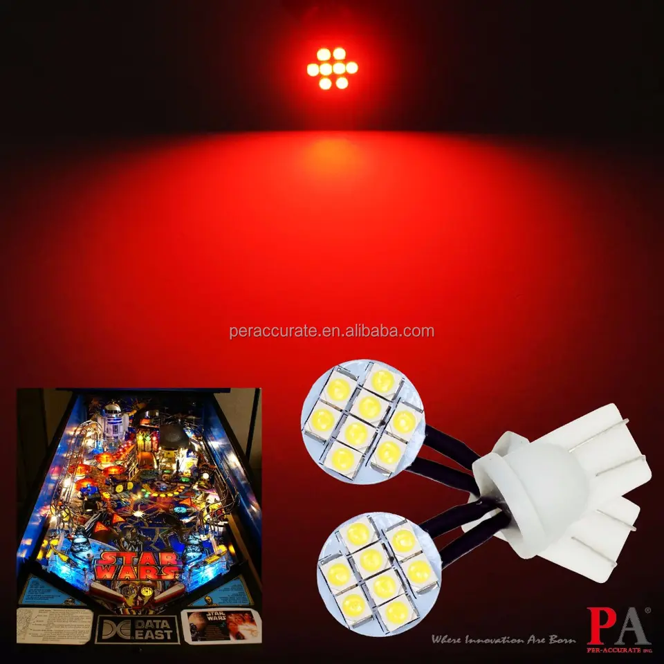 PA Pinball Machine 8SMD 3528 T10 #555 W5W Flicker LED Light Indicator Dashboard 12v AC/DC - Image 6