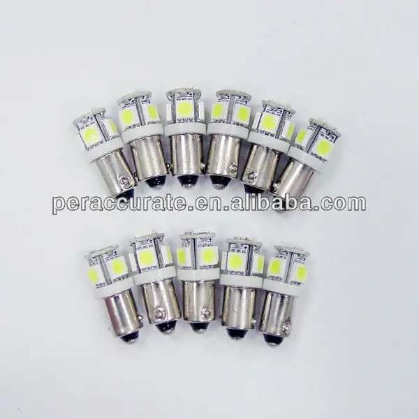PA Pinball Colorful LED Light 5 SMD 5050 LED BA9S BAX9S T4W H6W 1895 1893 6.3V AC/DC Taiwan High Quality Product