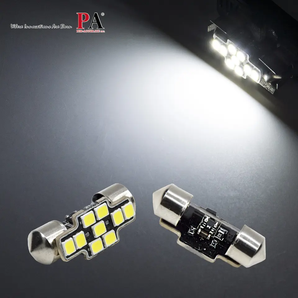 PA Auto CANBUS Interior Light 28mm 31mm Festoon 2835 9SMD LED 12-60V 365LM NO GHOST White for Car Dome License Plate Lamp - Image 4