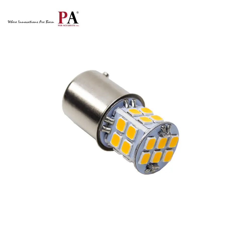 Canbus Error Free 1156 BA15S 22SMD 2835 Amber 940LM 12V High Power Turn Signal LED for Motorcycle Scooter Y-22 HYUGA:圖片 2