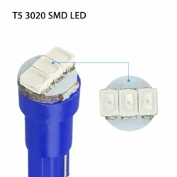 Auto T5 3020/1206 3SMD Car Wedge Light for Dashboards LED Bulb Lamp Instrument Indicator 12V PA