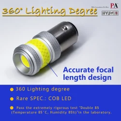 HYUGA HX-6 LED DRL COB High Brightness 780LM P21W 1156 BAY15D 1157 T20 Backup light bulb