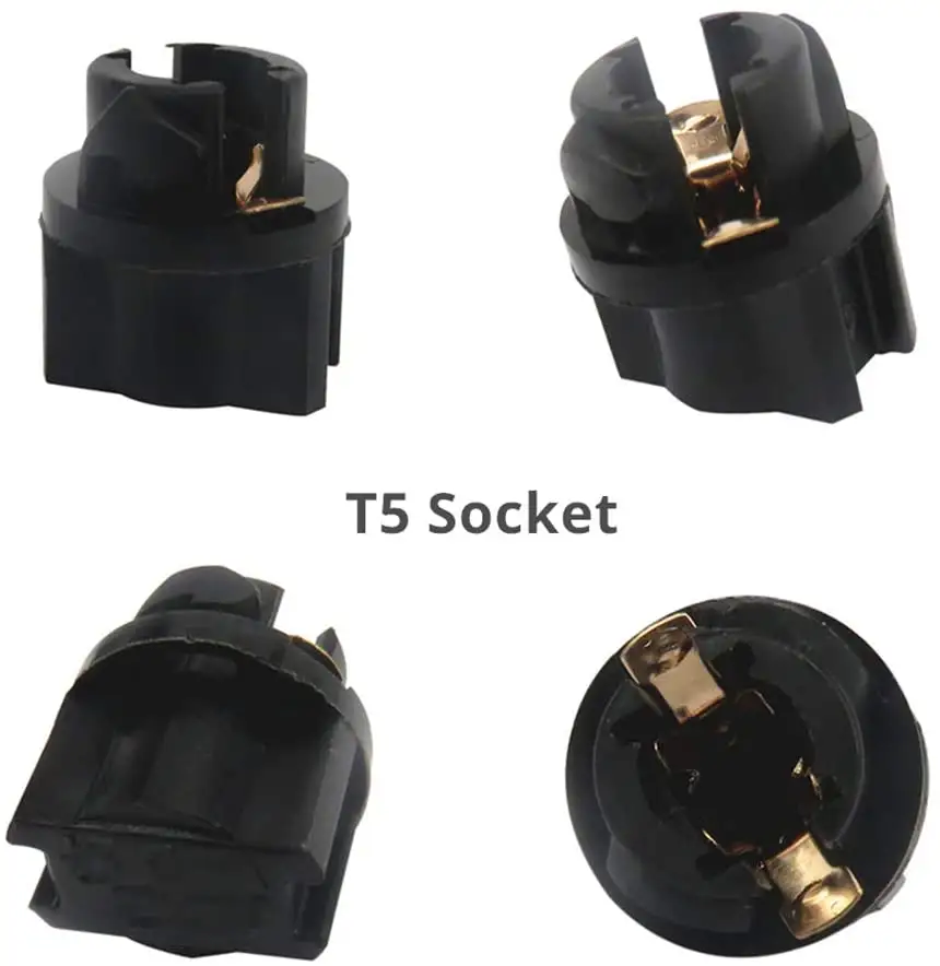 T5 #74 LED Bulb Socket Twist Lock Wedge 3/8" 9 mm Instrument Base for Dashboard / Pinball Game Machine LED PA - Image 2