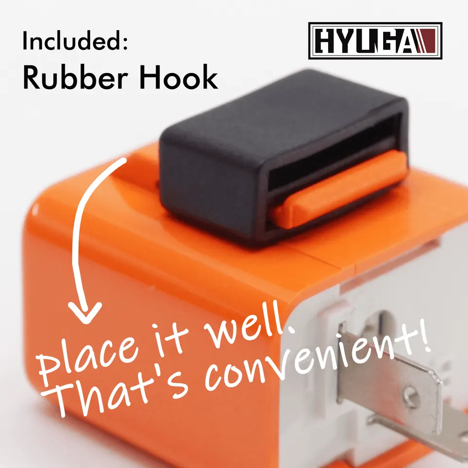 2-Pin Motorcycle Electronic Flasher Relay Adjustable 12V Relays Fix for LED Turn Signal Hyper Flash PA:圖片 2