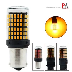 144SMD 3014 Led Canbus P21W Car Reversing Rear Turn Signal Tail Light 1156 1157 BA15S Amber PA