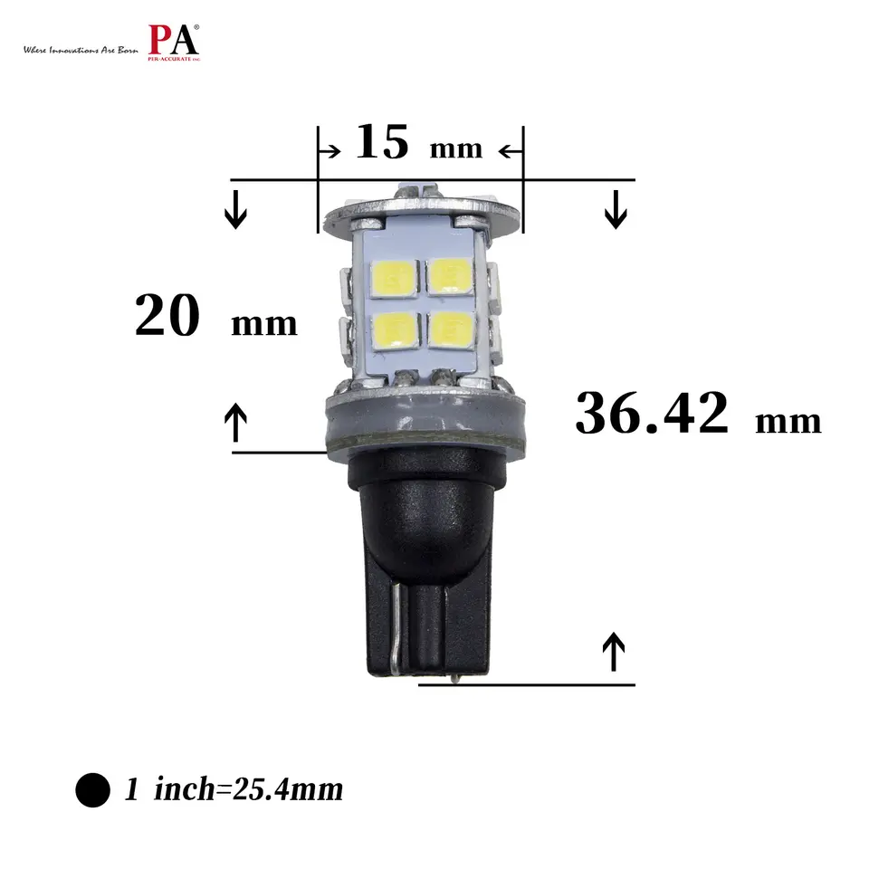 PA Car Backup LED T10 T15 22SMD 2835 White 1800LM DC12V High Power 12W Brightness for Auto Car Motorcycle Scooter Vehicle - Image 3