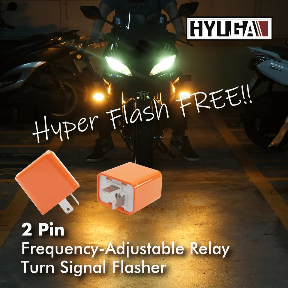 2-Pin Motorcycle Electronic Flasher Relay Adjustable 12V Relays Fix for LED Turn Signal Hyper Flash PA:圖片 6