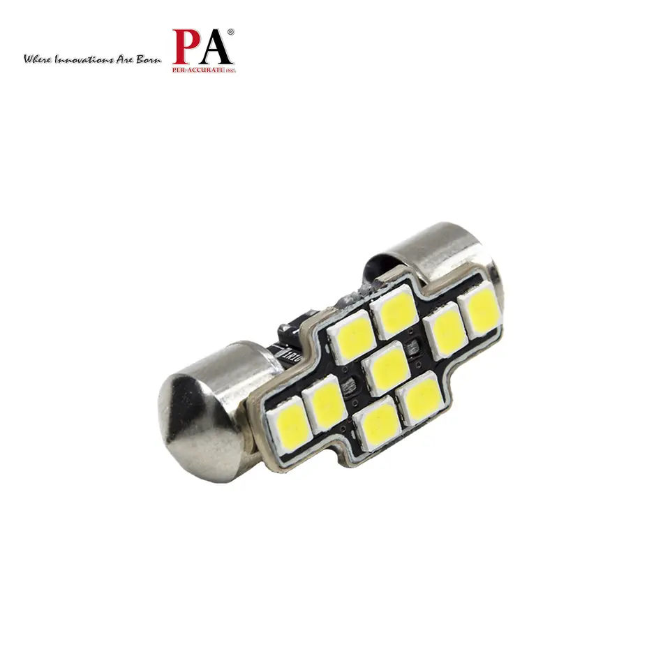 PA Auto CANBUS Interior Light 28mm 31mm Festoon 2835 9SMD LED 12-60V 365LM NO GHOST White for Car Dome License Plate Lamp - Image 2