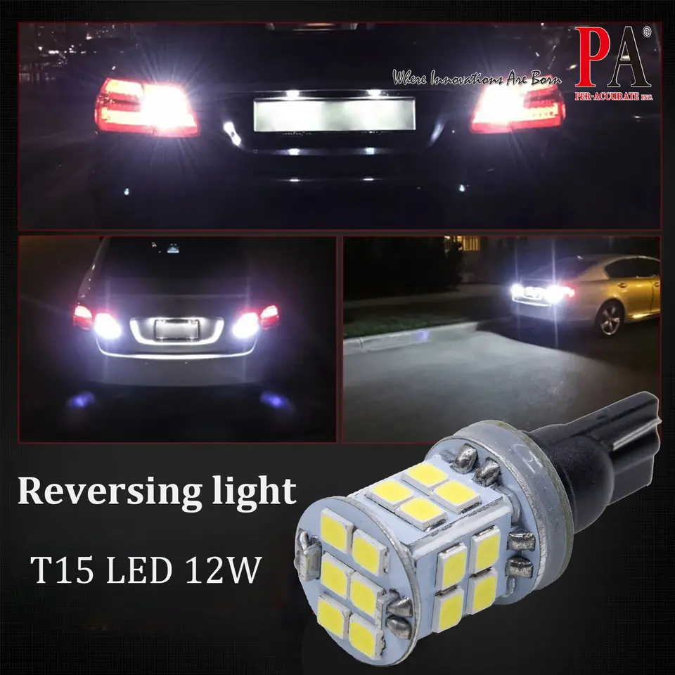 PA Car Backup LED T10 T15 22SMD 2835 White 1800LM DC12V High Power 12W Brightness for Auto Car Motorcycle Scooter Vehicle - Image 5