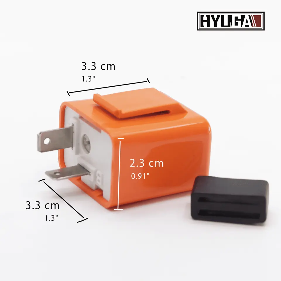 2-Pin Motorcycle Electronic Flasher Relay Adjustable 12V Relays Fix for LED Turn Signal Hyper Flash PA:圖片 5