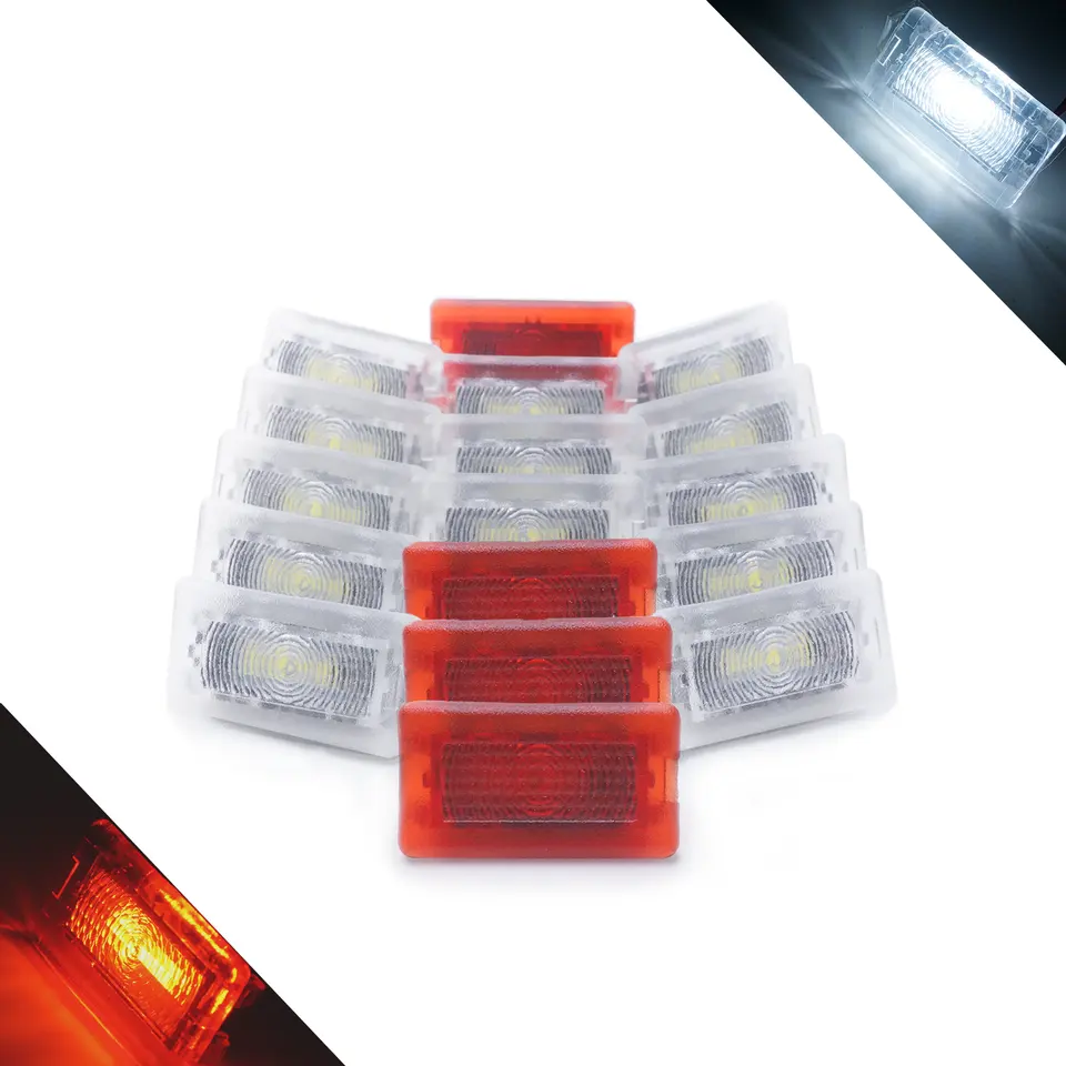 Interior Light Bulbs Kit for TesIa Model S Electric Car Lamp PA -White 4 PCS Red